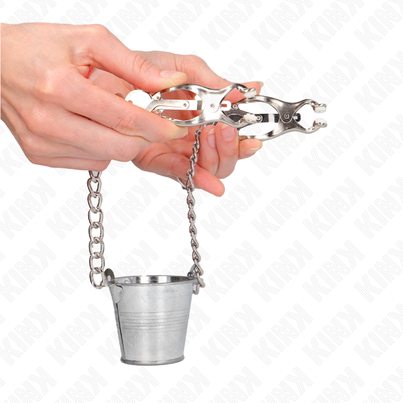 KINK - Nipple Clamps med en Buckett Silver