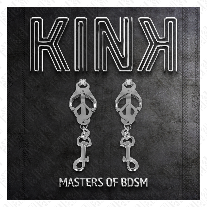 KINK - Japanska Klover Nipple Clamps med Krokar Silver