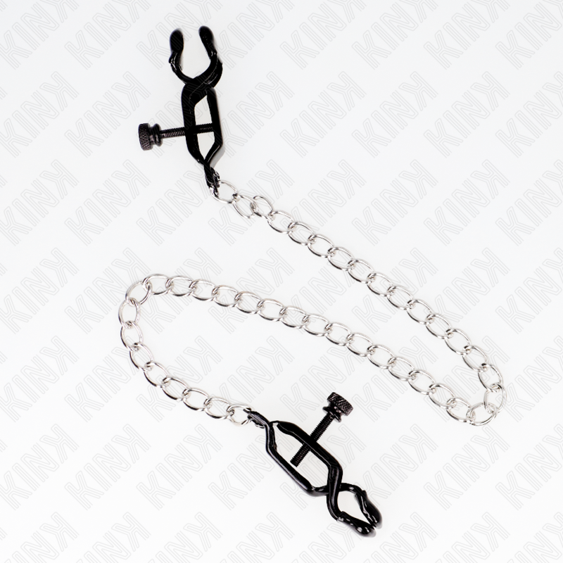 KINK - Flat Chain Nipple Clamps Silver 30 cm