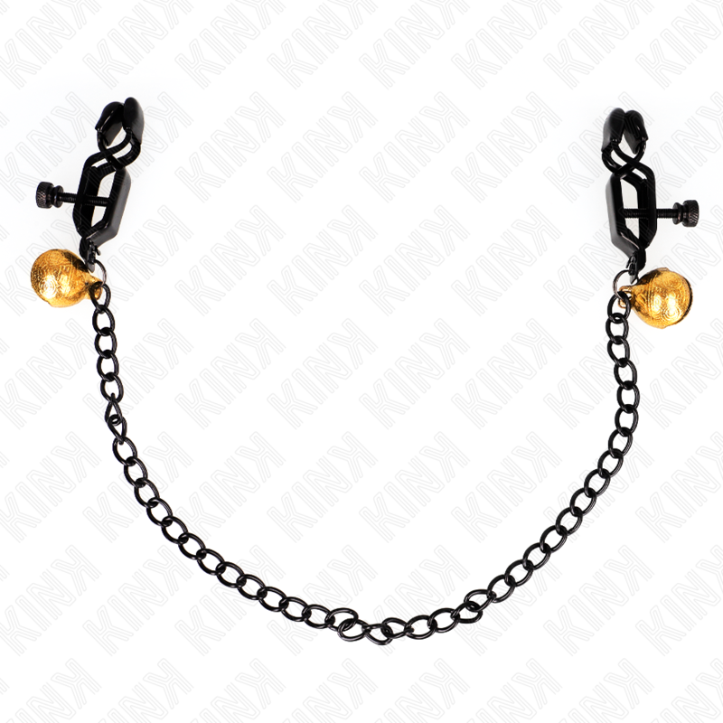 KINK - Flat Chain Nipple Clamps and Bell Silver 30 cm