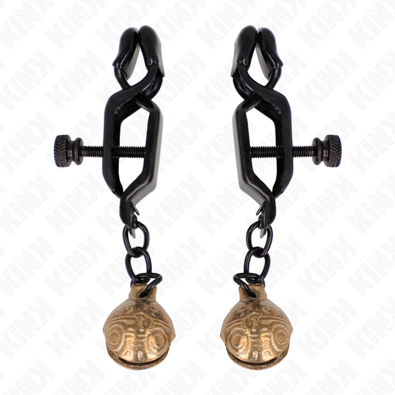 KINK Bell Jaw Style Nipple Clamps Svart 7 cm