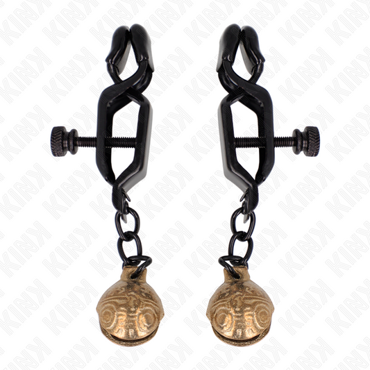 KINK - Nipple Clamps Bell Jaw Style Svart 7 cm
