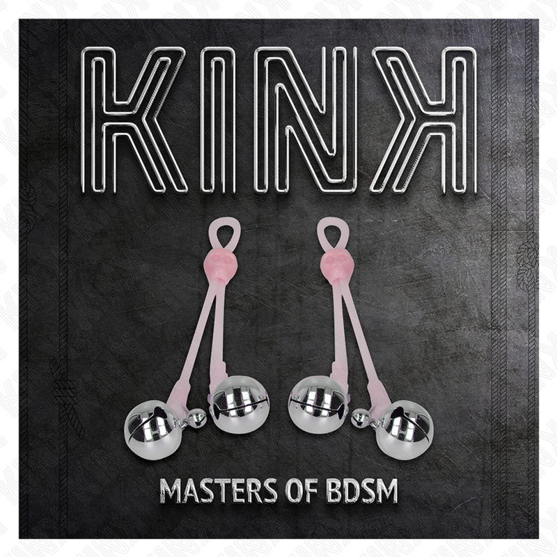 KINK - LUMINOUS SKULL NIPPLE CLAMPS MED RINGKLOCKOR JUSTERBARA PINK / SILVER