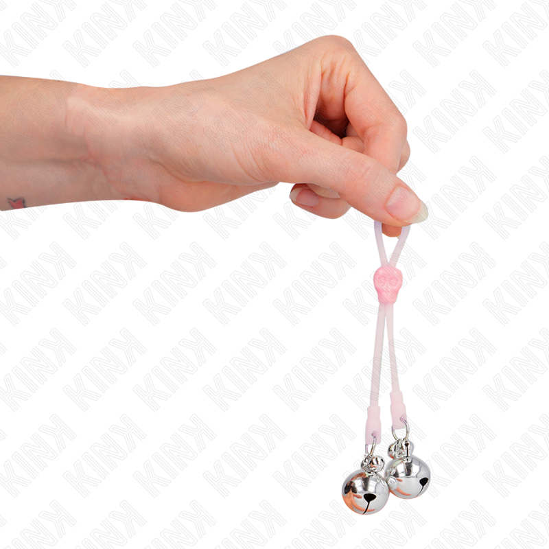 KINK - LUMINOUS SKULL NIPPLE CLAMPS MED RINGKLOCKOR JUSTERBARA PINK / SILVER