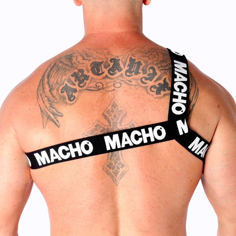 MACHO romersk sele vit S/M