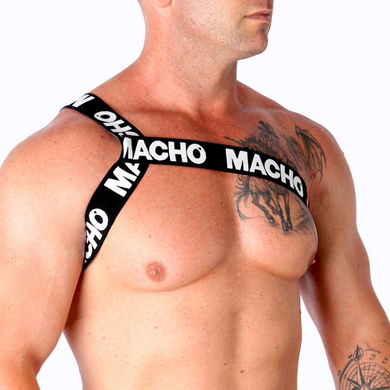 MACHO romersk sele vit S/M