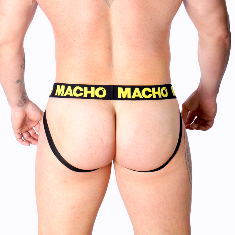 Macho MX25A Jockstrap i gul lycra för män