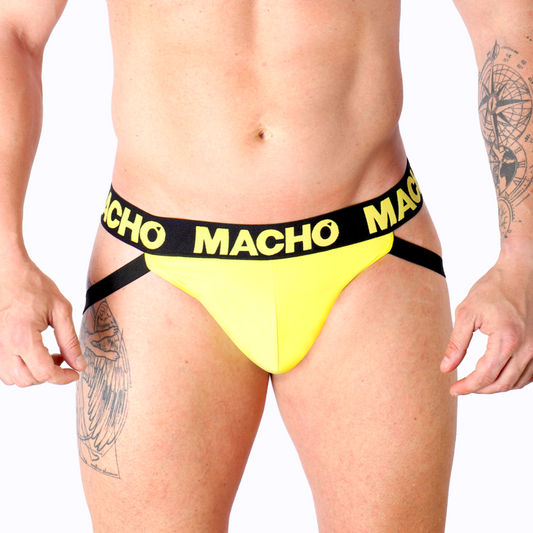 Macho MX25A Jockstrap i gul lycra för män