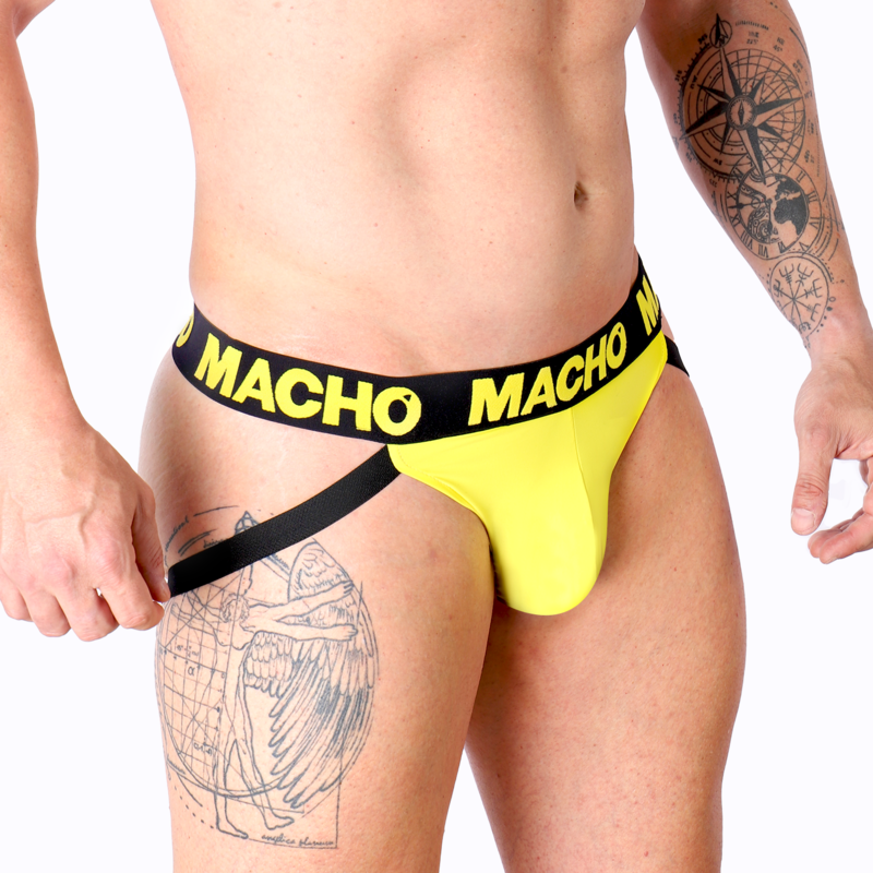 Macho MX25A Jockstrap i gul lycra för män
