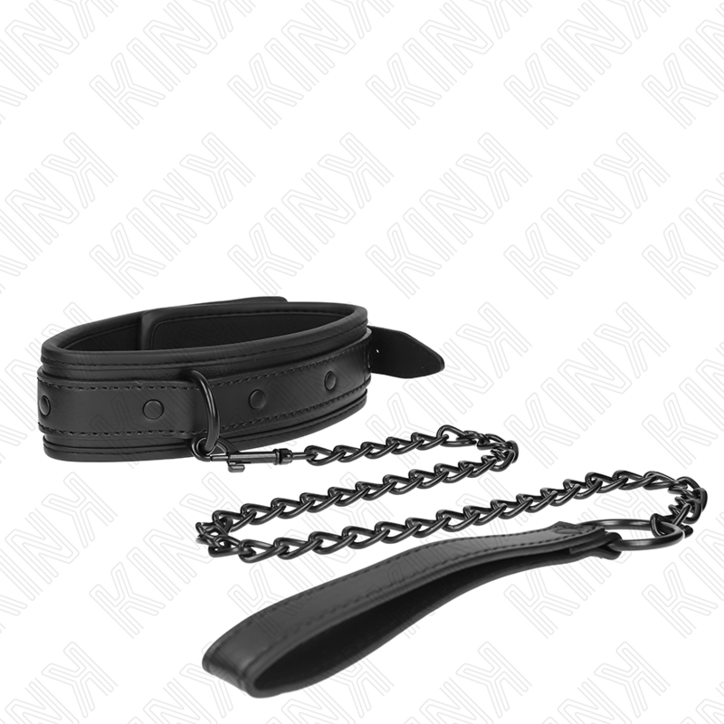 KINK - Neopren Bondagehalsband Modell 2 med Bälte 78 cm Justerbart 37,5 x 49,5 cm