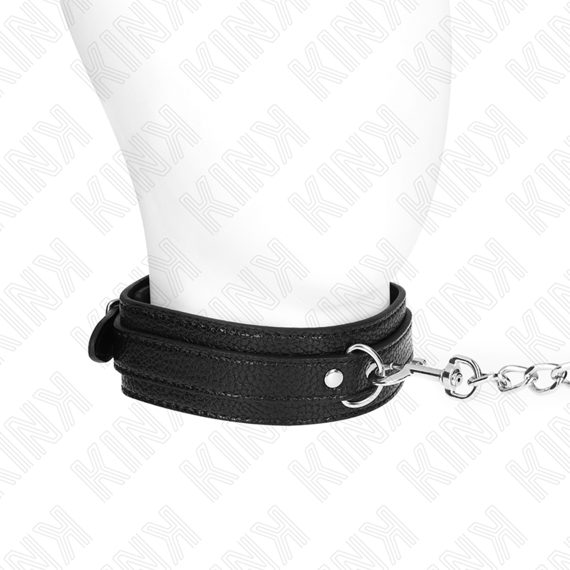 KINK halsband med ornmönster och koppel 65 cm