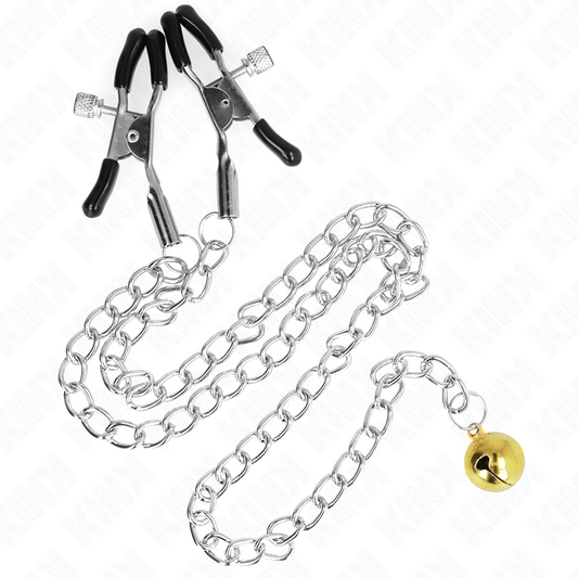 KINK - Kedje-nipple clamps med klocka 30 cm