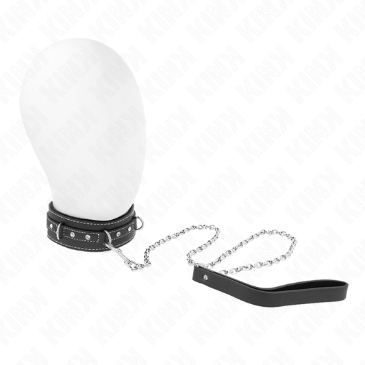 KINK - PVC-läderhalsband med bälte 105 cm
