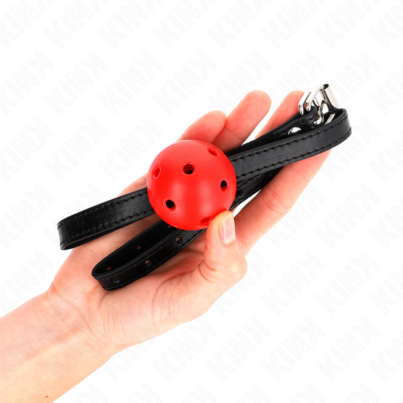 KINK - SIMPLICITY RÖD ANDNINGSBAR 4.5 CM BALL GAG 62 x 1.5 CM