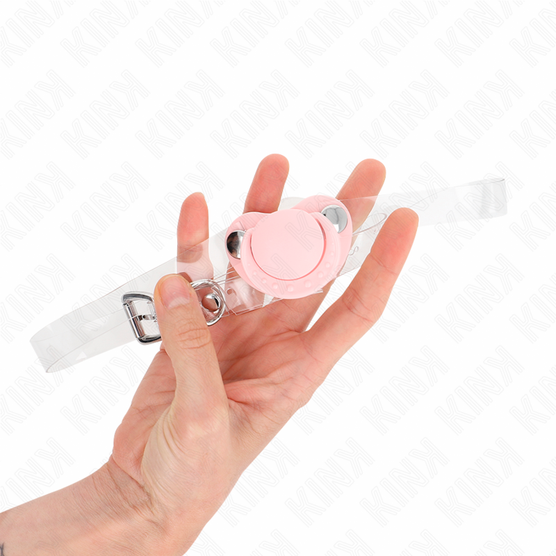KINK - Rosa Nappformad Gag 5.5 x 4 CM Justerbar 43-60 CM
