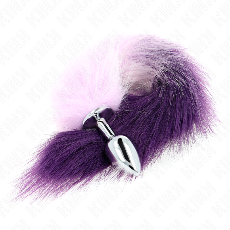 KINK - ANAL PLUG SIZE S 7 X 3 CM MED SYNTHETISK SVANS 40 CM LILA