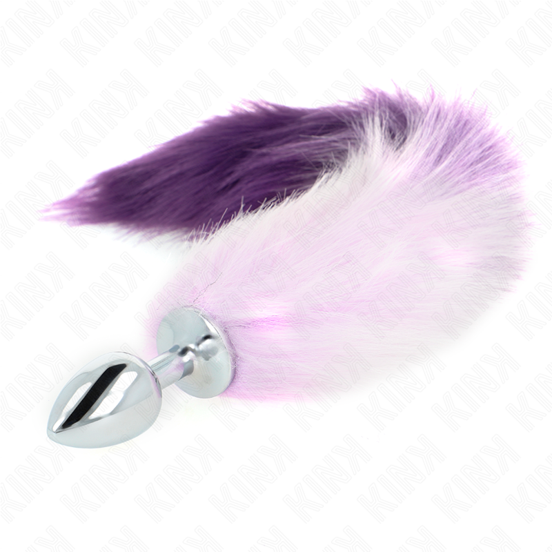 KINK - ANAL PLUG SIZE S 7 X 3 CM MED SYNTHETISK SVANS 40 CM LILA