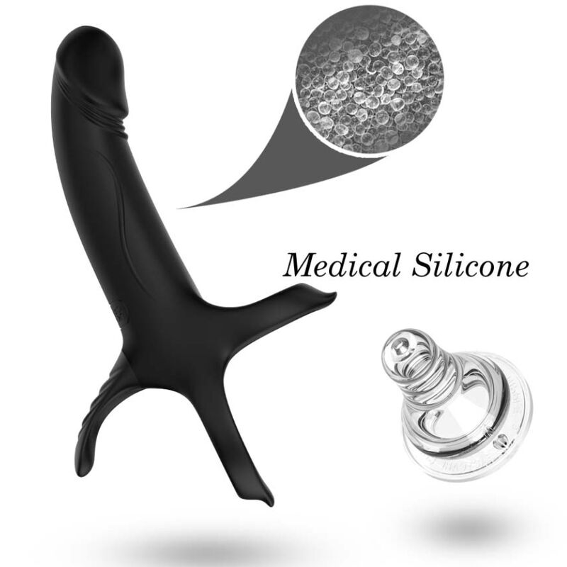 ARMONY dildo med ring och vibrator i svart
