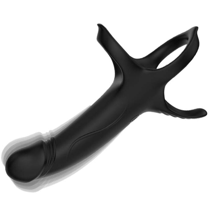ARMONY dildo med ring och vibrator i svart
