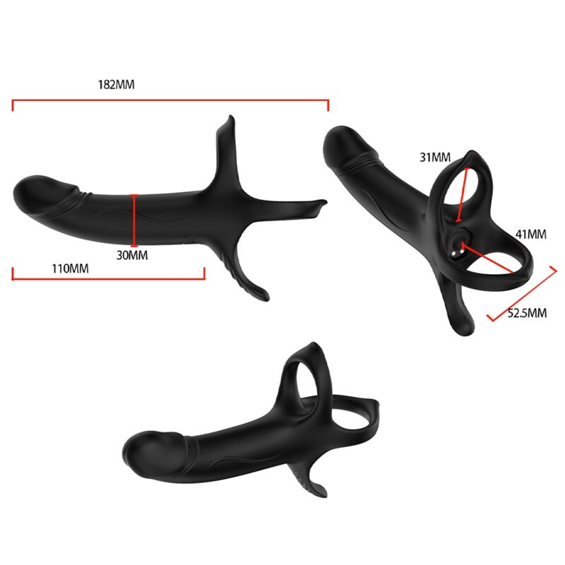 ARMONY dildo med ring och vibrator i svart
