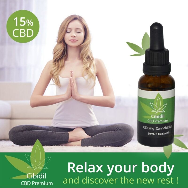 Cibidil avslappnande CBD-olja 15 % 30 ml
