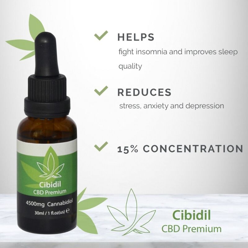 Cibidil avslappnande CBD-olja 15 % 30 ml
