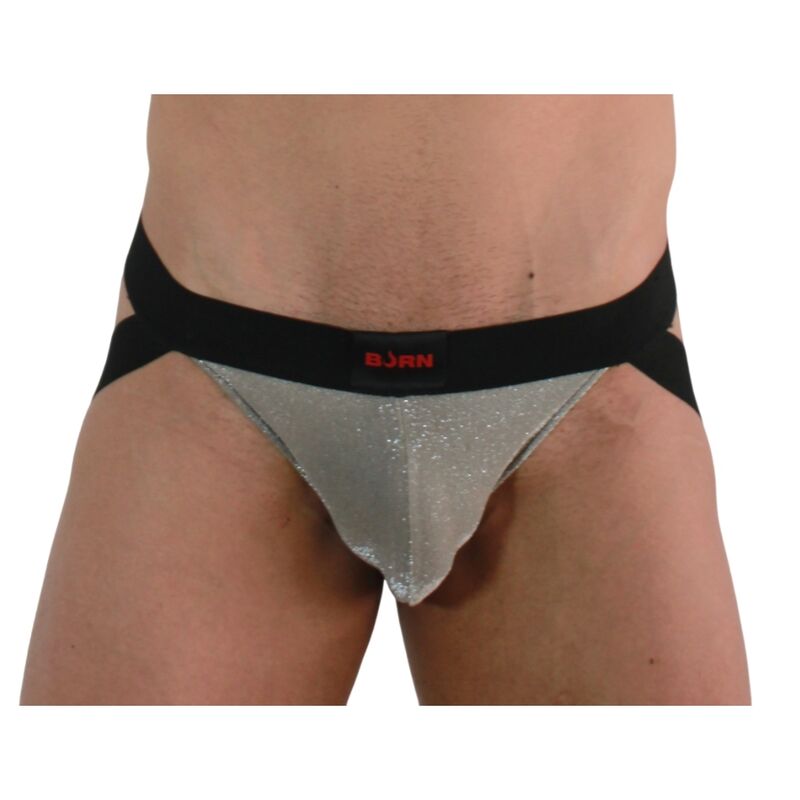 BURN JOCK SHINY BEIGE / BLACK M jockstrap