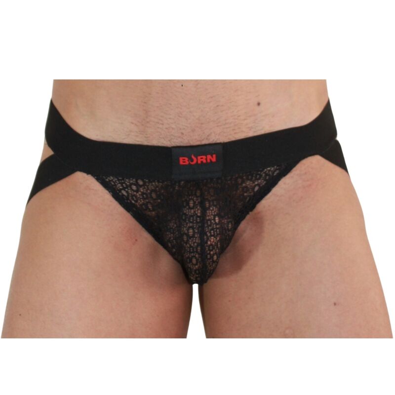BURN Jock Lingerie i svart, storlek XL