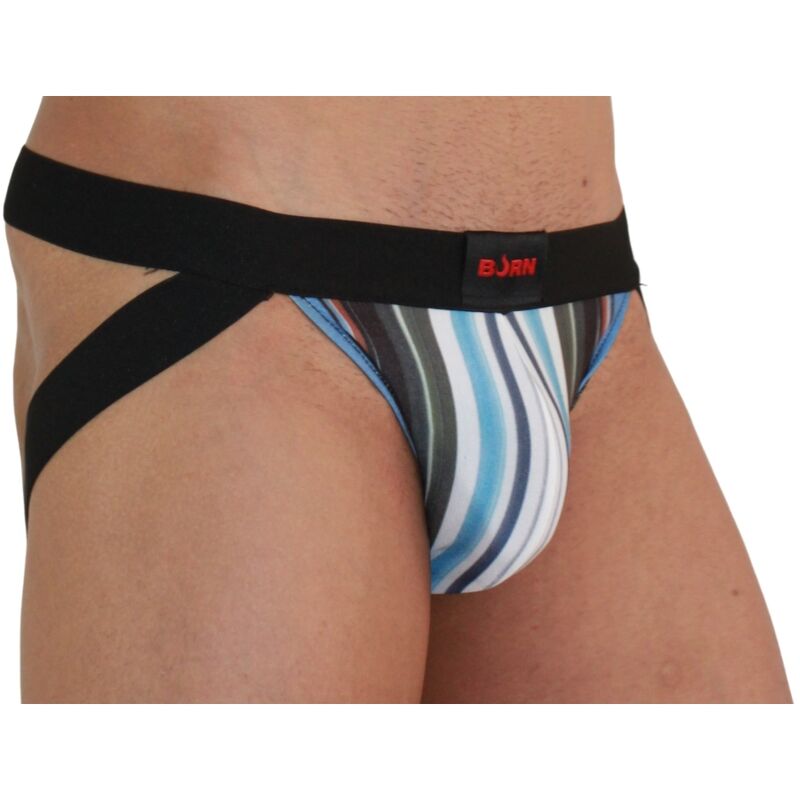 BURN JOCK Multicolor / Black M jockstrap