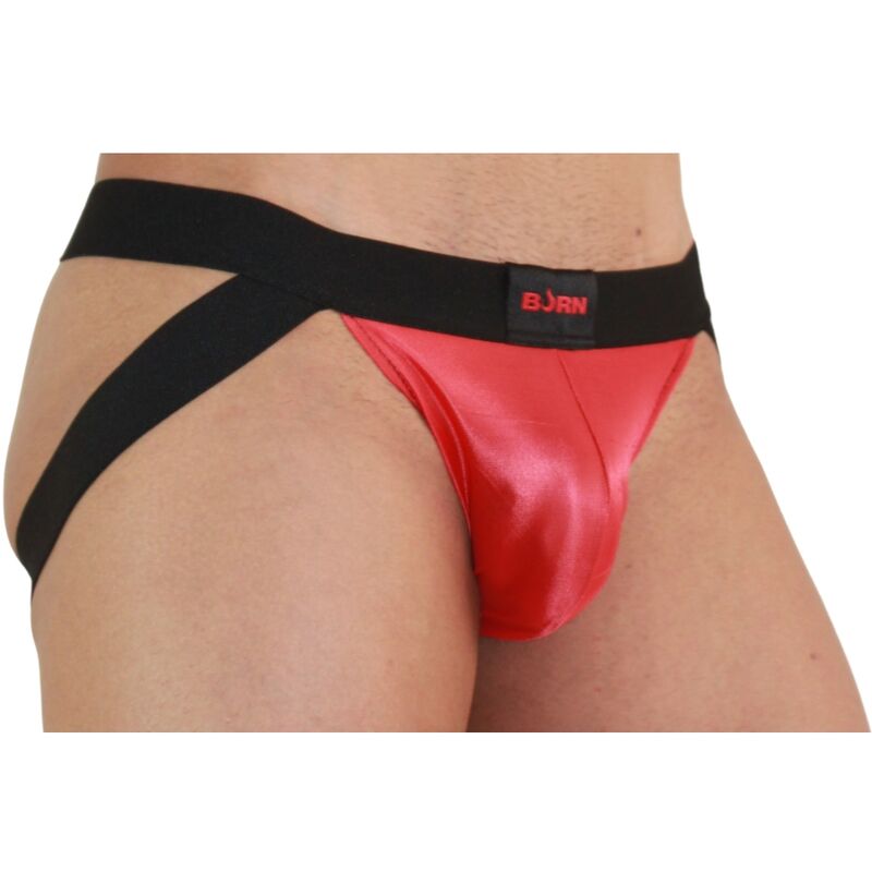 BURN Jockstrap i röd och svart XL