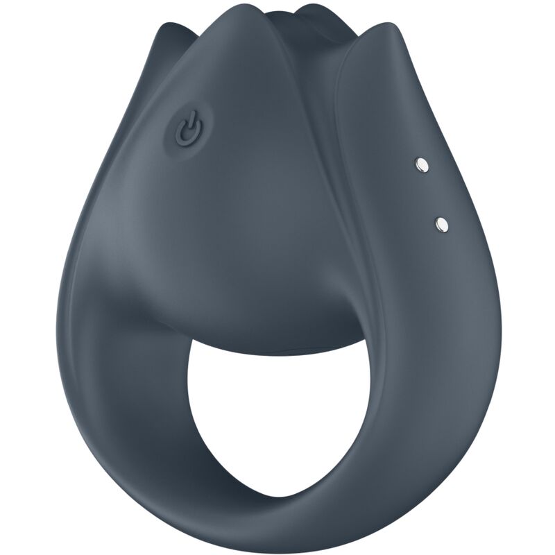 SATISFYER - PERFECT PAIR 2 MULTIVIBRATOR 2 I 1 PENISRING OCH FINGERSTIMULATOR GRÅ