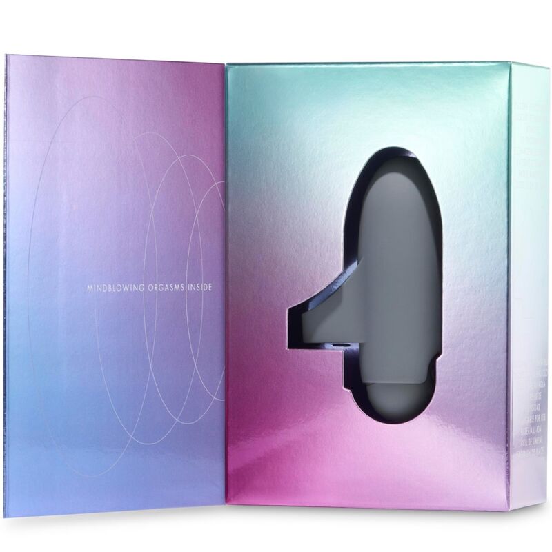 Grå finger-vibrator med 10 vibrationslägen
