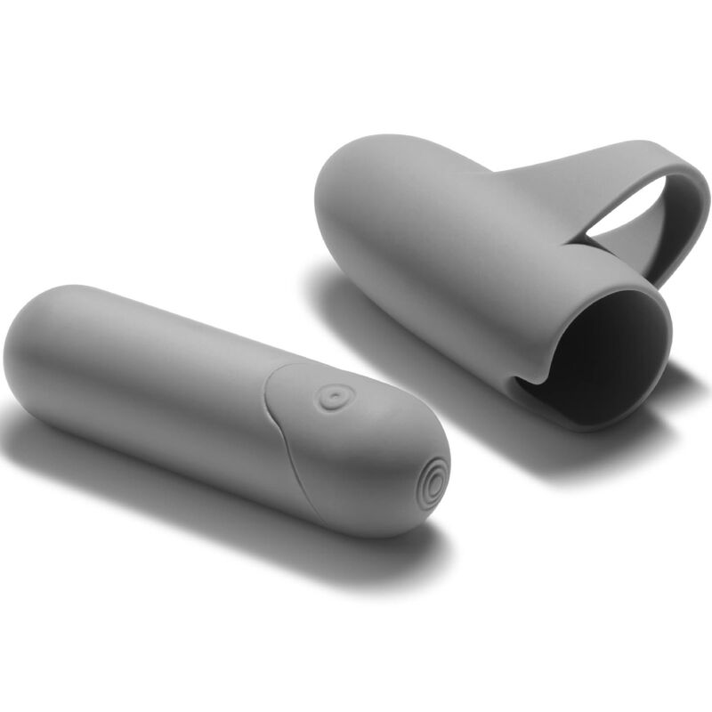 Grå finger-vibrator med 10 vibrationslägen