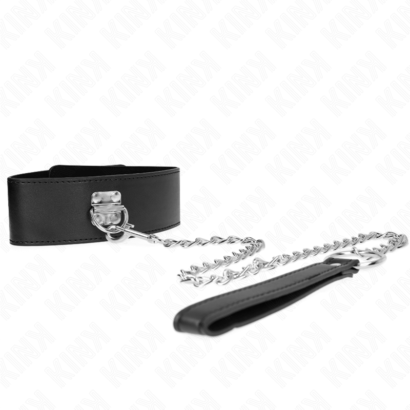 KINK halsband med bälte 65 cm och justerbar svart rem