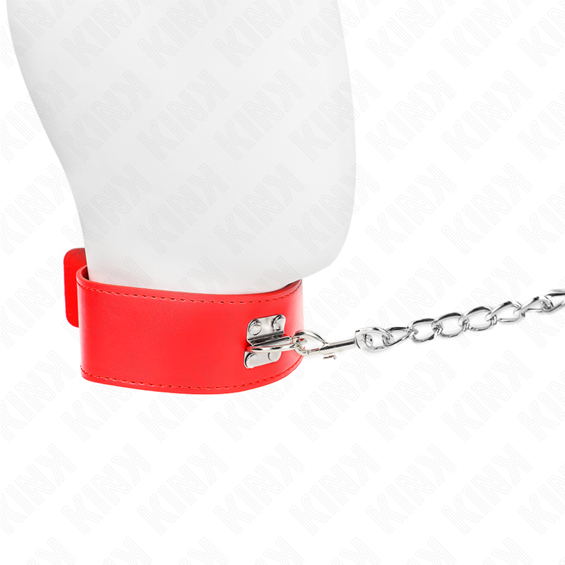 KINK halsband med bälte 65 cm och bred röd rem