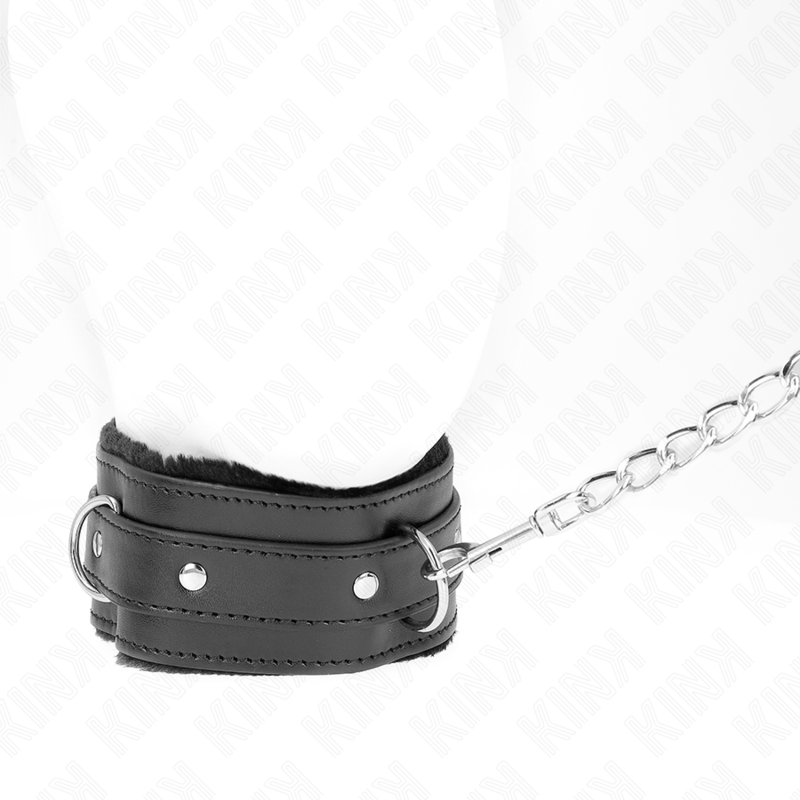 KINK halsband med koppel 65 cm svart