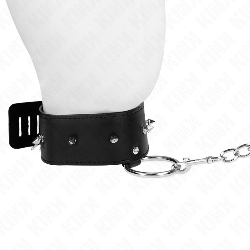 KINK - Halsband 65 cm med koppel och silverdetaljer