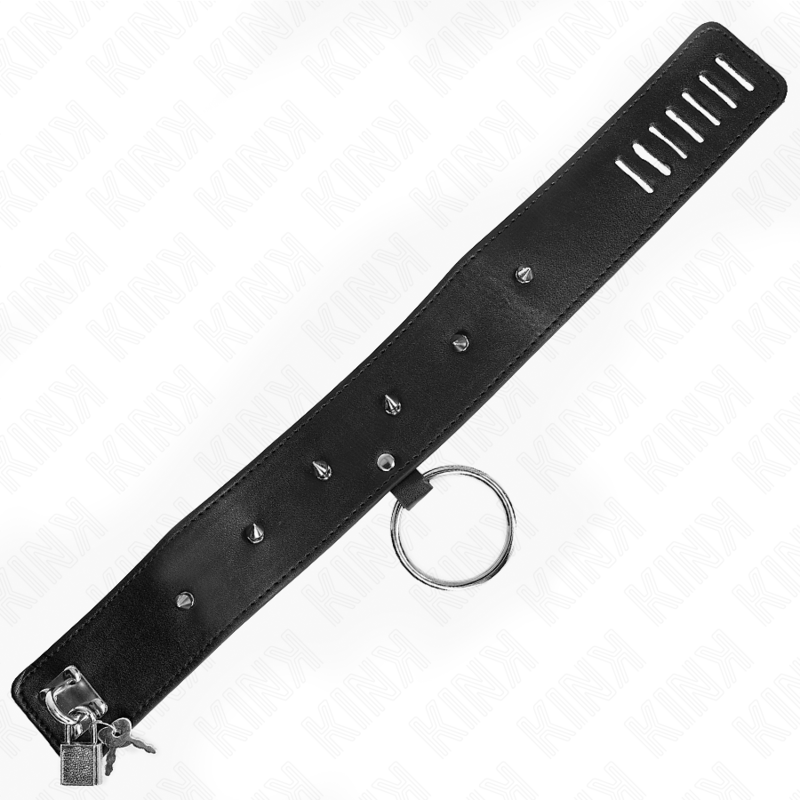 KINK - Halsband 65 cm med koppel och silverdetaljer