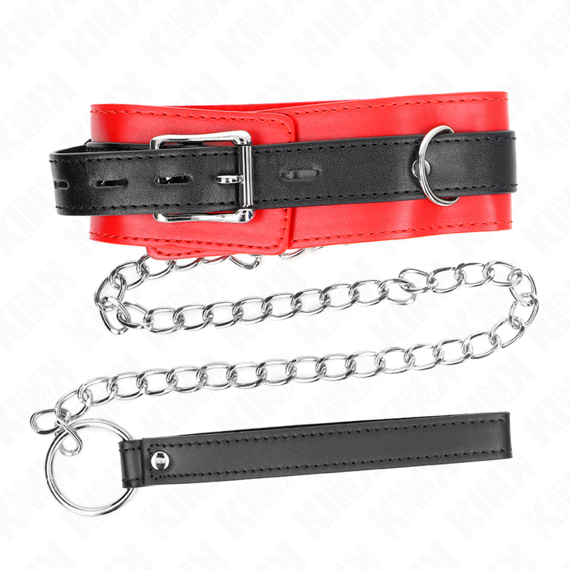 KINK - Halsband med bälte 65 cm med rem röd 54 x 4,5 cm