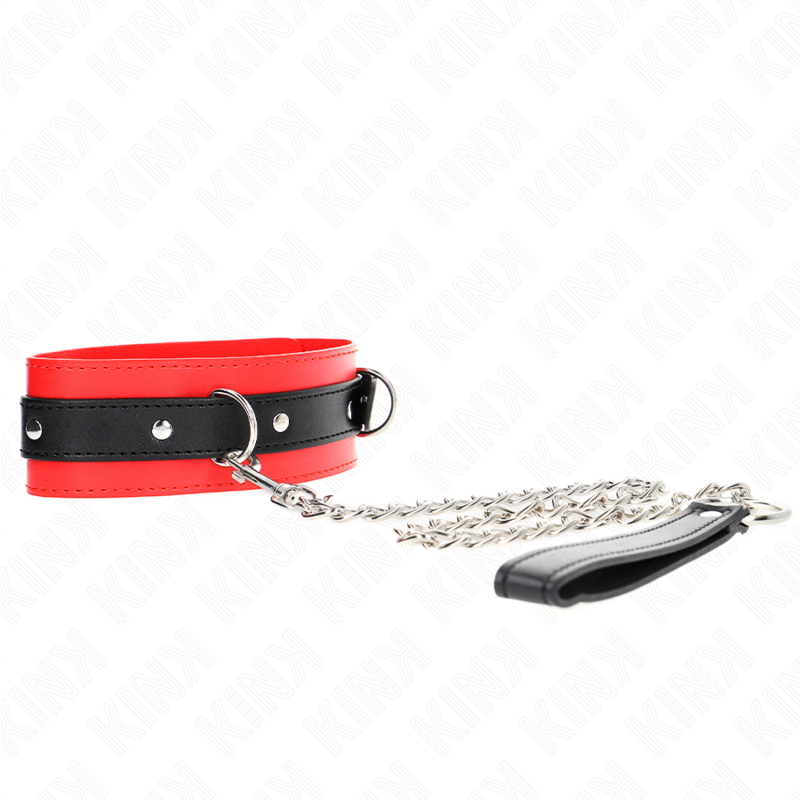 KINK - Halsband med bälte 65 cm med rem röd 54 x 4,5 cm