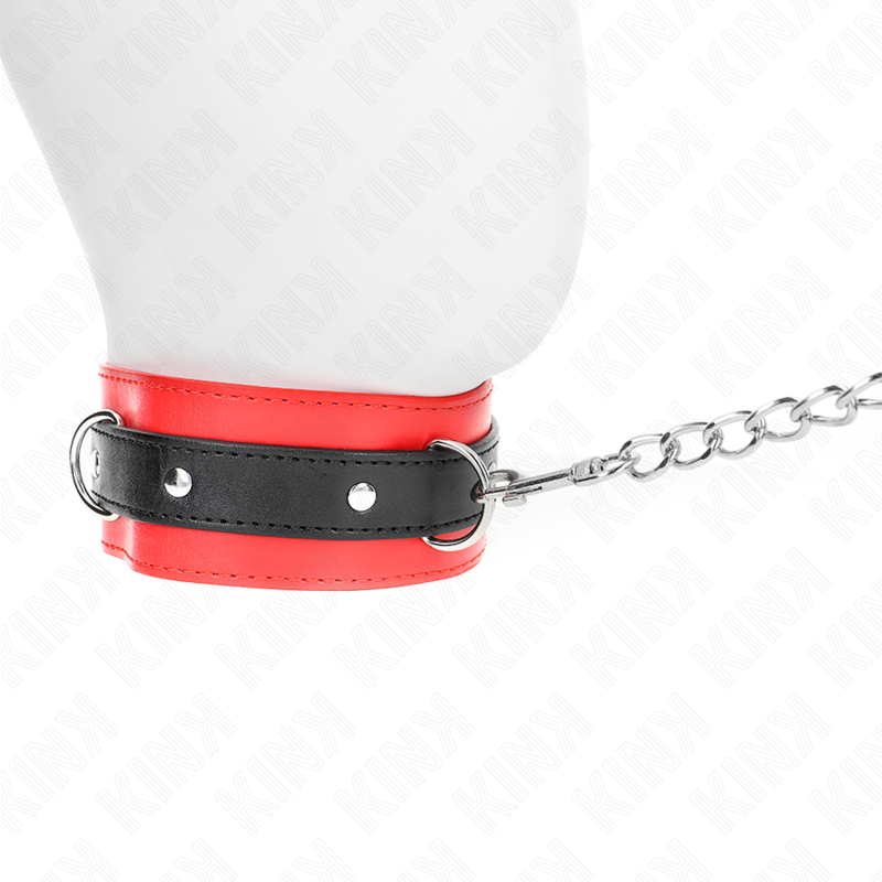 KINK - Halsband med bälte 65 cm med rem röd 54 x 4,5 cm