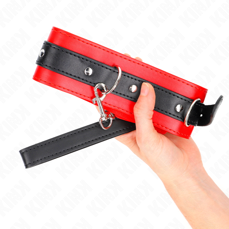 KINK - Halsband med bälte 65 cm med rem röd 54 x 4,5 cm