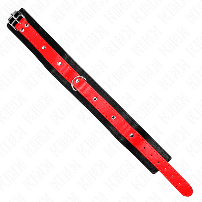 KINK halsband med röd rem, justerbart 65 cm