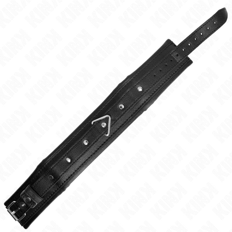 KINK halsband med svampimitation läderrem, justerbar
