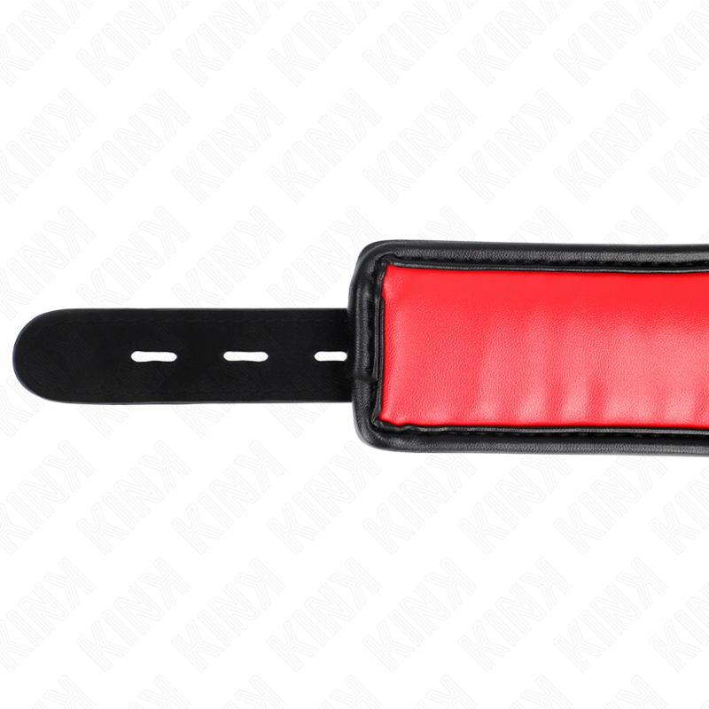 KINK halsband med svampimitation läderrem, justerbar 37-54 cm