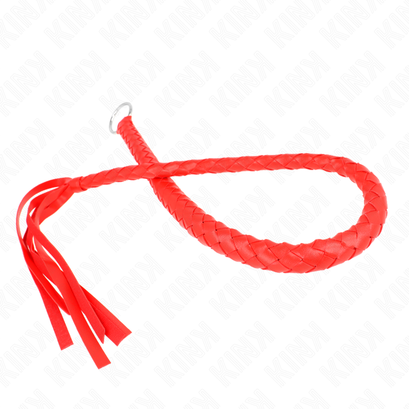 KINK - SNAKE WHIP MED RÖD HANDTAG 65 CM