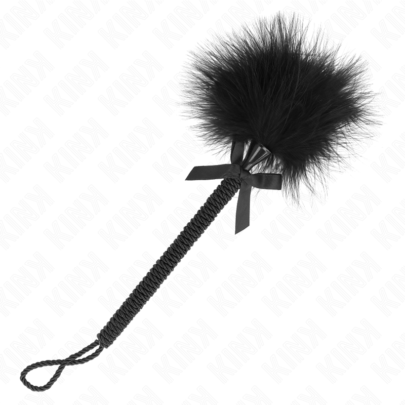 KINK nylonrepstav med fjädrar och svart rosett 25 cm