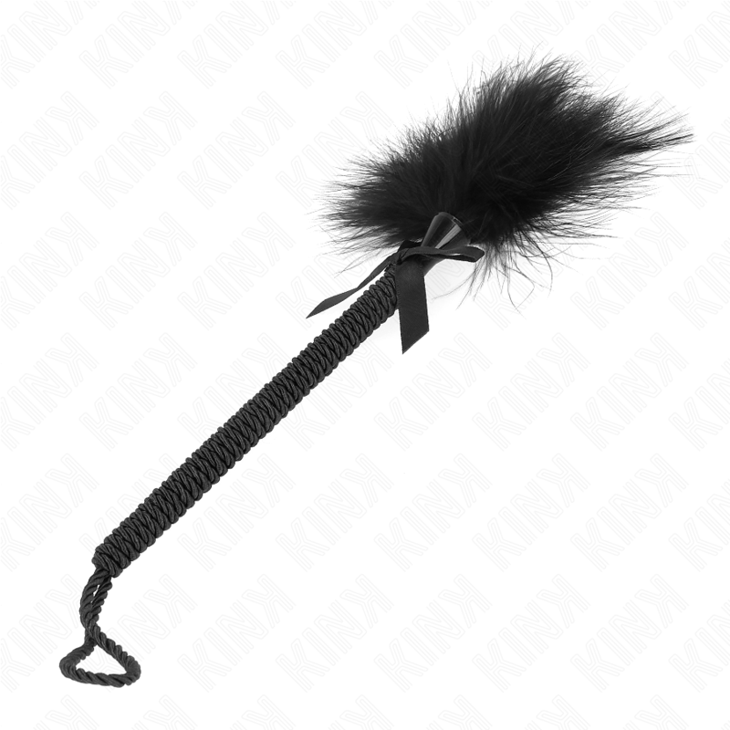 KINK nylonrepstav med fjädrar och svart rosett 25 cm
