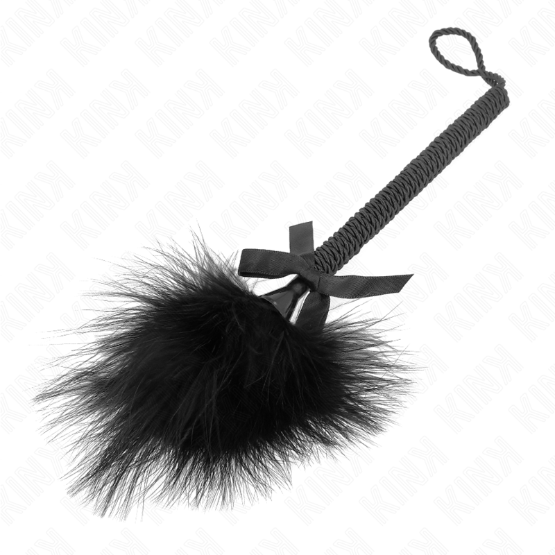 KINK nylonrepstav med fjädrar och svart rosett 25 cm