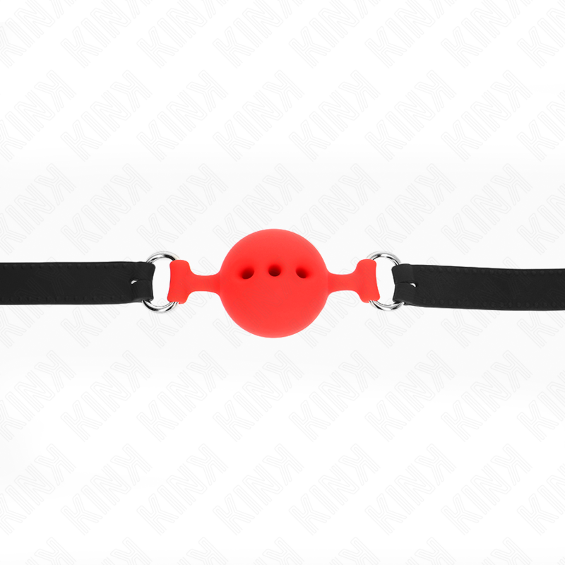 KINK Full Silicone Gag 55 x 2 cm med röd boll